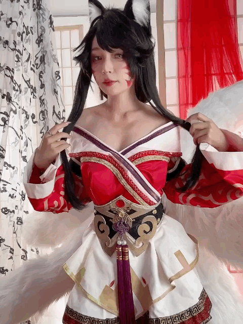 Umeko J cosplay Ahri - League of Legends (3)